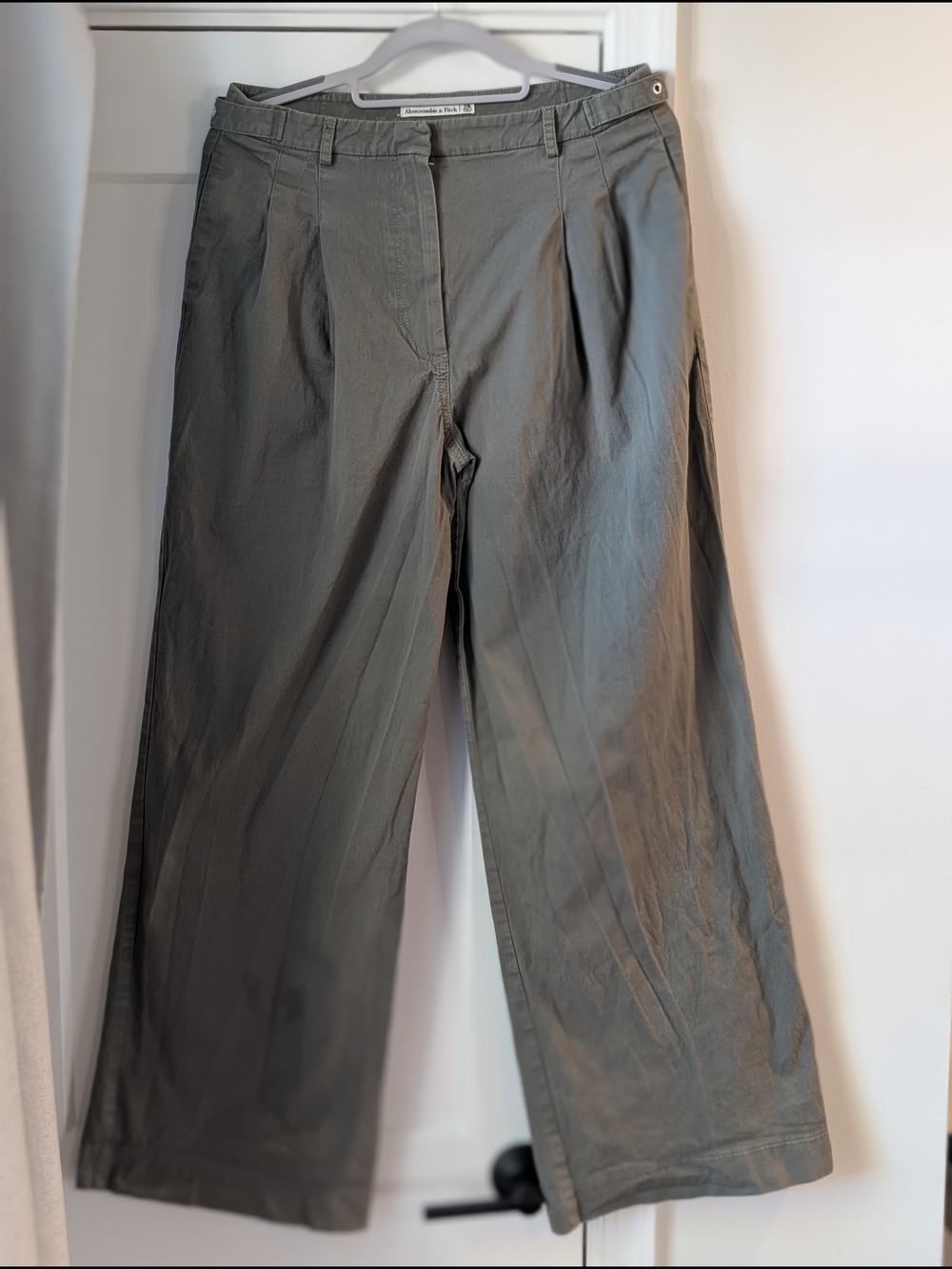 Abercrombie & Fitch Olive Gray Straight-Leg Pants - 29L